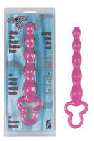 Анальные шарики, цепочки - Розовая анальная цепочка Clover Anal Rod - 18 см.