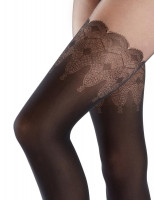 Колготки с имитацией чулок на ажурной резинке Flirty