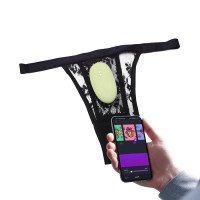Зеленый вибромассажер в трусики Magic Motion Nyx - 8,8 см.