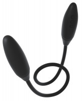 Анально-вагинальные - Черный двойной вибростимулятор Double Vibrator