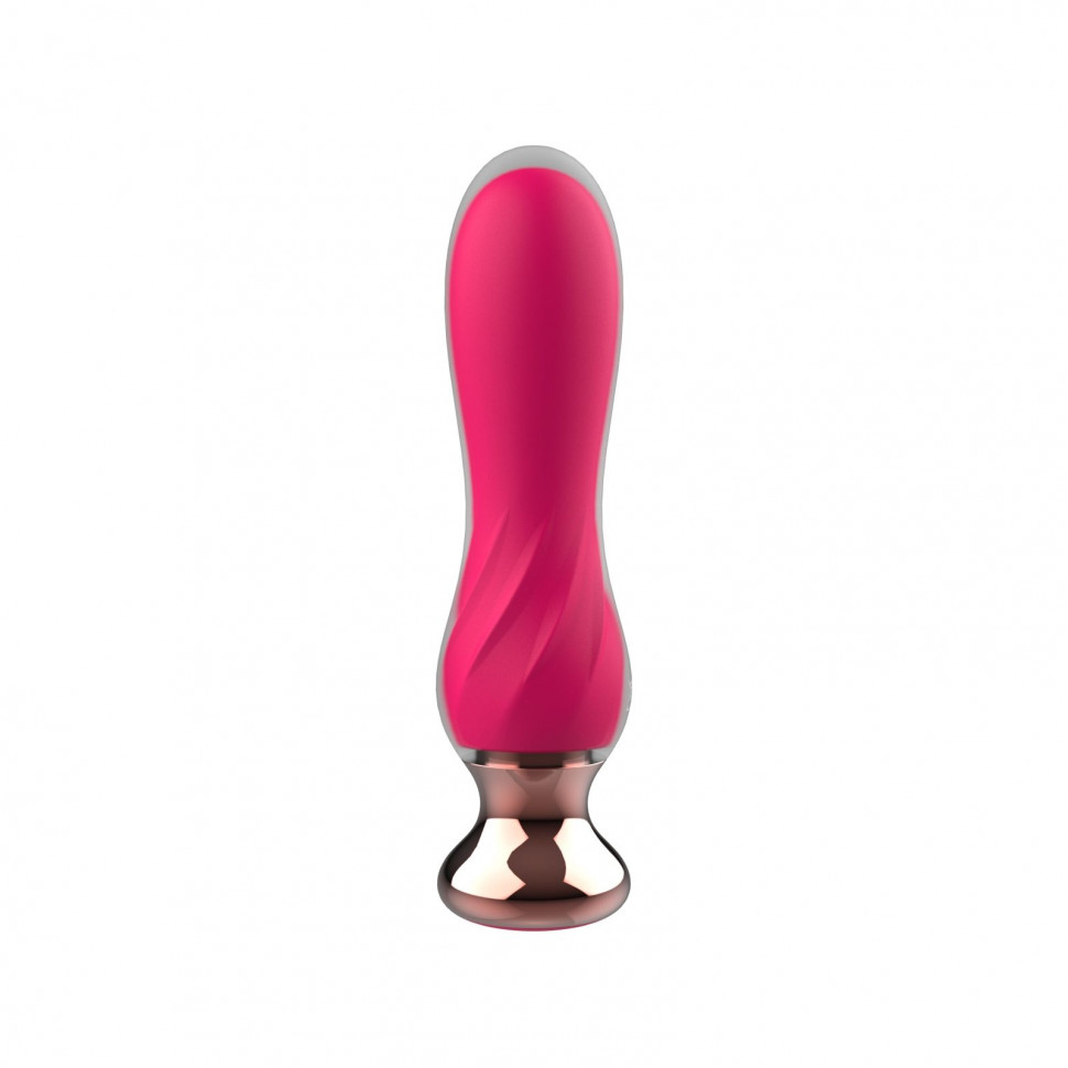 Розовый мини-вибратор Mini Vibrator с пультом ДУ - 12,5 см.