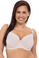 Однотонный бюстгальтер plus size на косточках с чашками из микрофибры