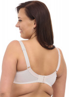 Однотонный бюстгальтер plus size на косточках с чашками из микрофибры