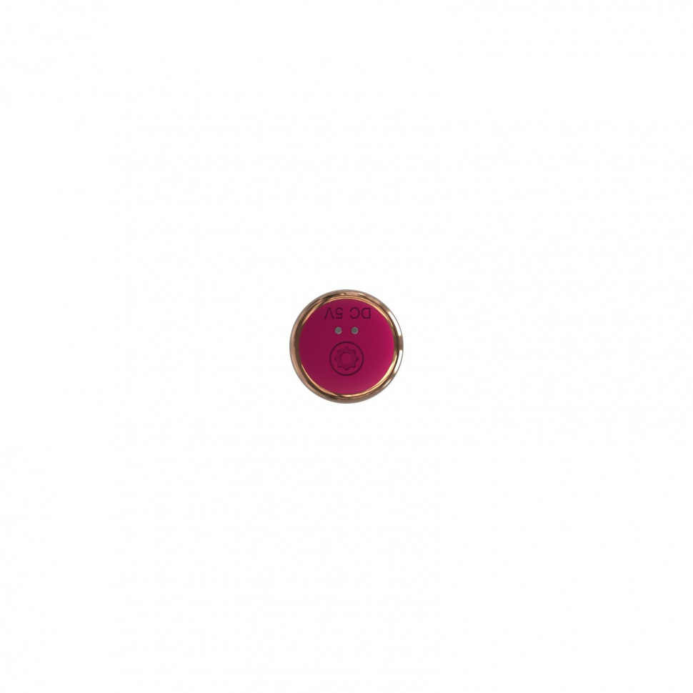 Розовый вибратор-ёлочка Mini Vibrator с пультом ДУ - 19 см.
