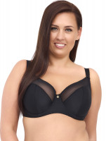 Бюстгальтер на косточках с чашками plus size из микрофибры и сетки