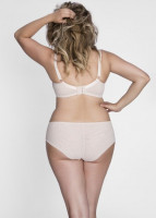 Бюстгальтер на косточках с чашками plus size из микрофибры и сетки