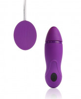 Виброяйцо - Фиолетовое виброяйцо Cosmo с пультом управления вибрацией