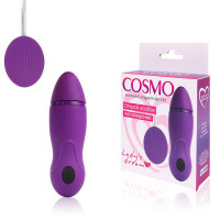 Виброяйцо - Фиолетовое виброяйцо Cosmo с пультом управления вибрацией
