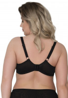 Бюстгальтер на косточках с гладкой чашкой +size из микрофибры и сетки