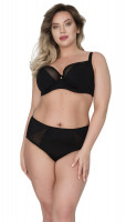 Бюстгальтер на косточках с гладкой чашкой +size из микрофибры и сетки