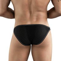 Черные перфорированные трусы-слипы Clever Esencial Brief Slip