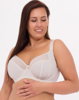 Бюстгальтер с мягкой чашкой plus size из микрофибры и двойной сетки
