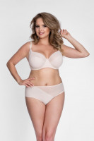 Бюстгальтер с мягкой чашкой plus size из микрофибры и двойной сетки
