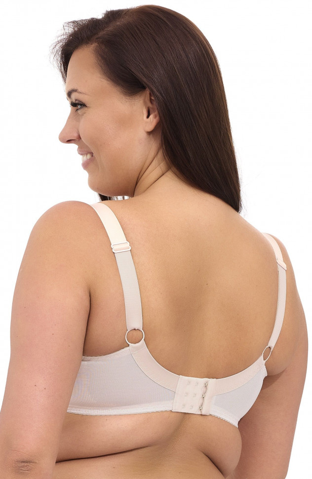 Однотонный бюстгальтер на косточках с мягкой чашкой plus size