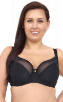 Однотонный бюстгальтер на косточках с мягкой чашкой plus size