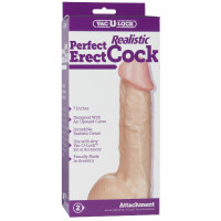 Трусики и насадки - Реалистичная насадка 7  Realistic Perfect Erect Cock - 18,5 см.
