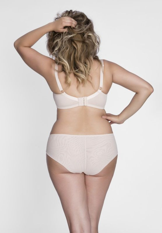 Бюстгальтер на косточках с мягкими чашками plus size и кружевом