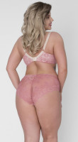 Бюстгальтер на косточках с мягкими гипюровыми чашками plus size