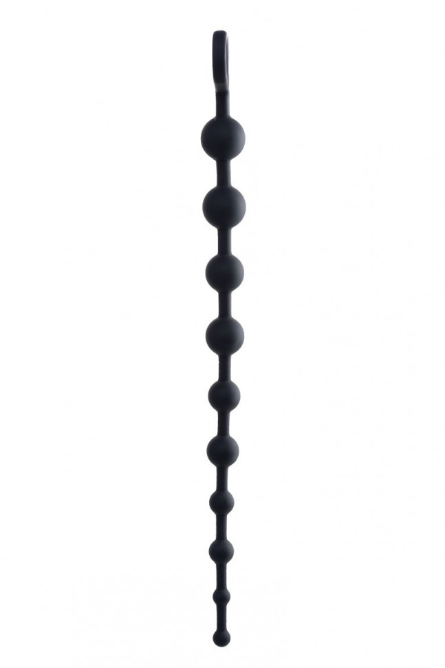 Черные анальные бусы Cephei - 33,5 см.