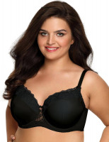 Бюстгальтер plus size с эффектной вышивкой на чашках