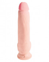 Телесный фаллоимитатор на присоске 10  Triple Density Cock with Balls - 26,7 см.