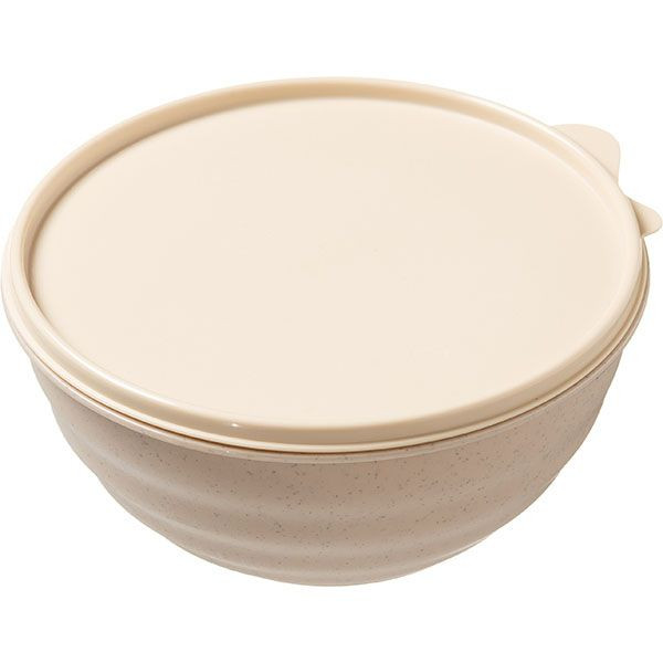 Миска с крышкой;полипроп.;0,85л;D=145,H=60мм;бежев.
